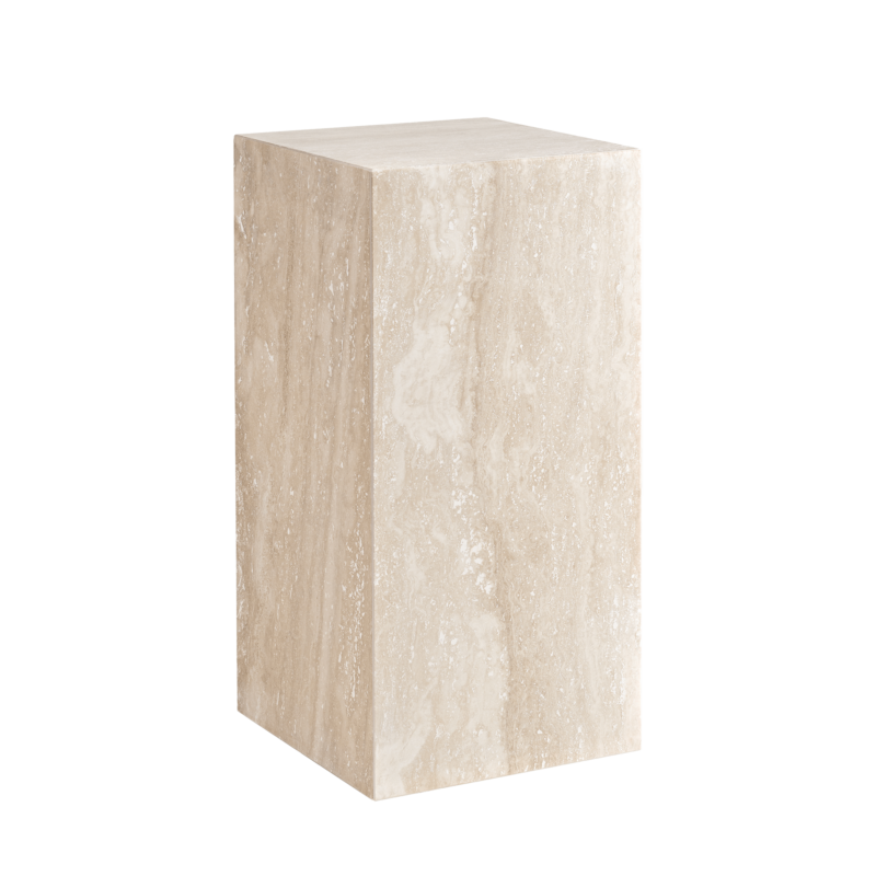 Travertine Stone Plinth - Tall - Image 2