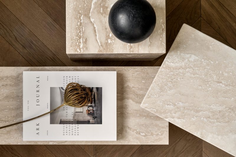 Travertine Stone Plinth - Tall - Image 12
