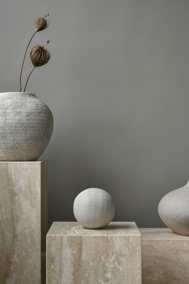 Travertine Stone Plinth - Tall - Image 9