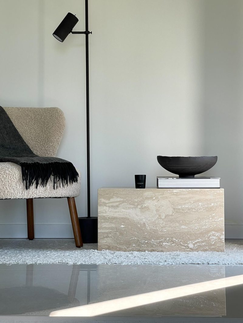 Travertine Stone Plinth - Tall - Image 6