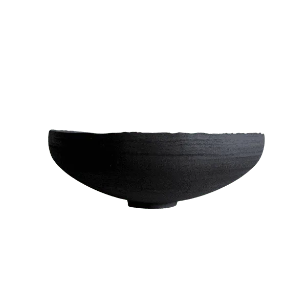 Handmade Black Ceramic Bowl  L