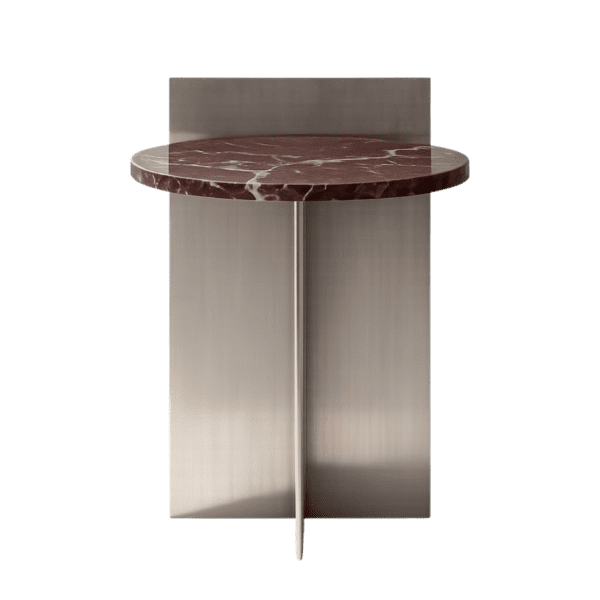 Aura Steel Marble Side Table